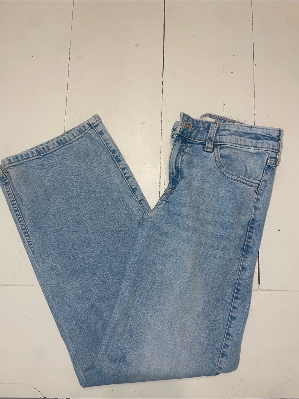 abercrombie kids Light Blue wide Leg Jeans